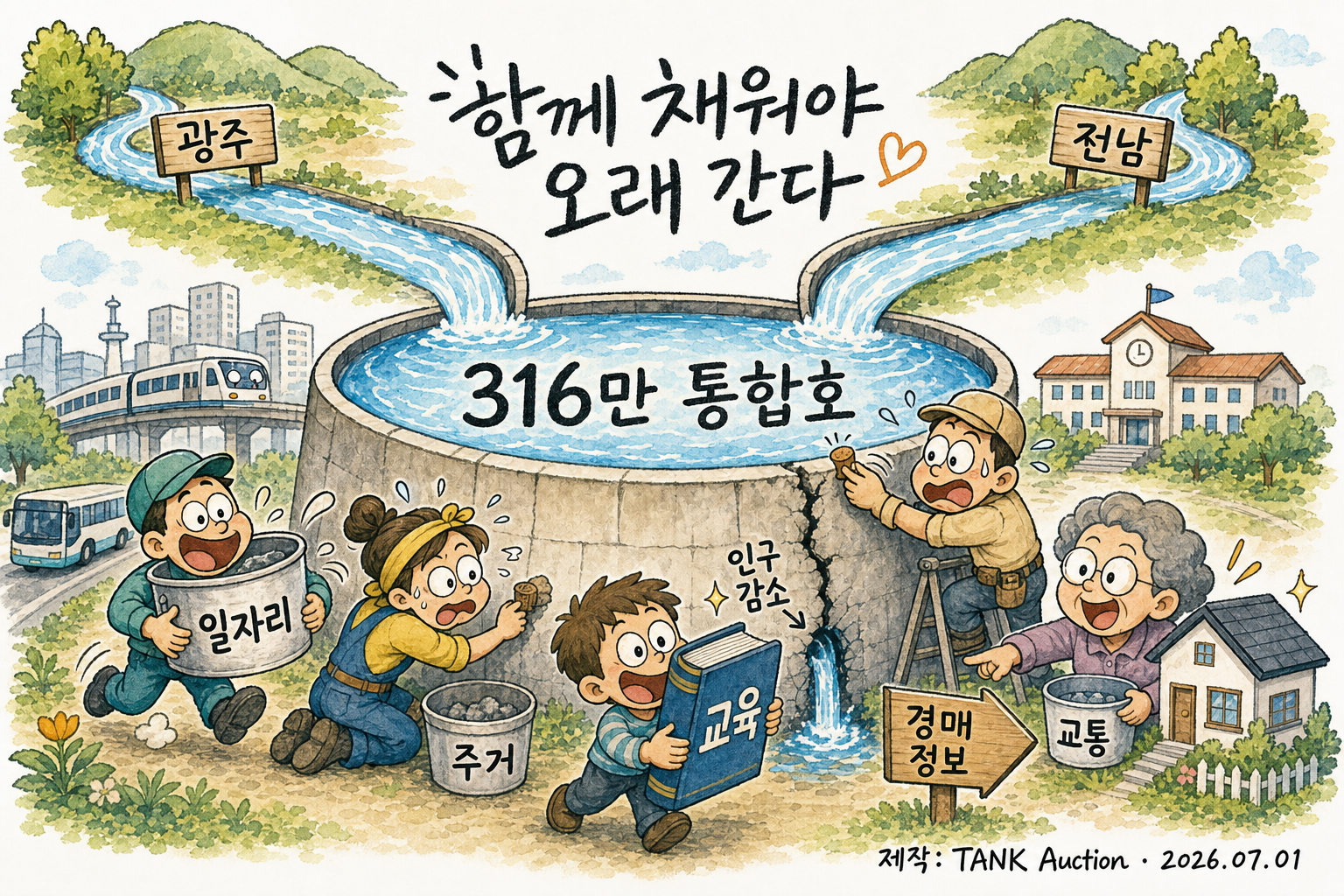 광주·전남 316만 통합호, 함께 채워야 오래 간다