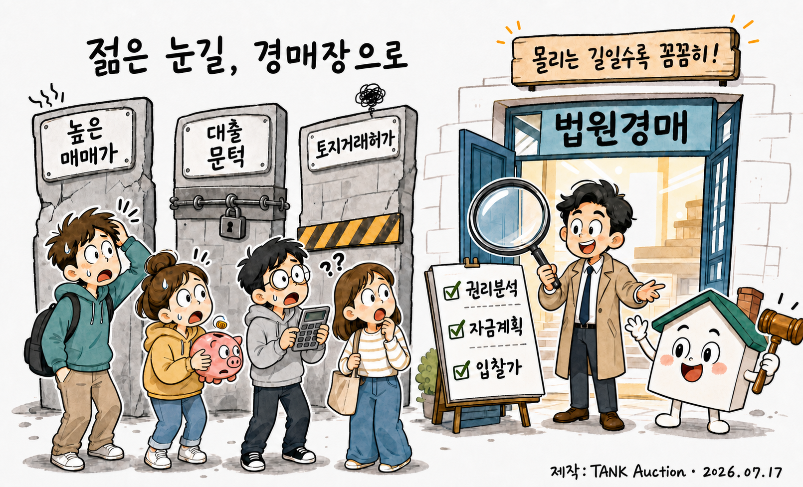 젊은 눈길, 경매장으로