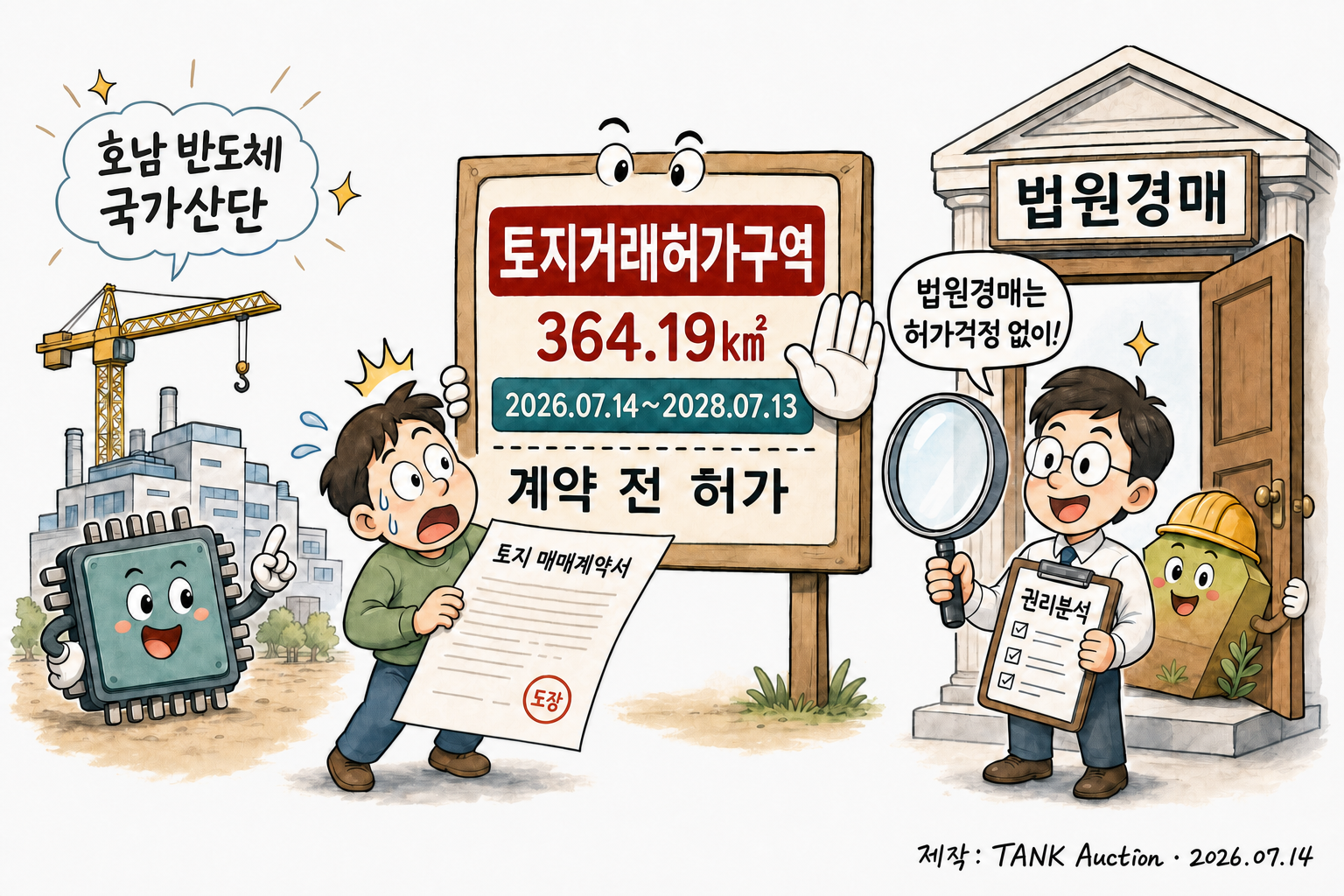 반도체 기대감엔 허가표지판, 경매엔 권리분석 돋보기