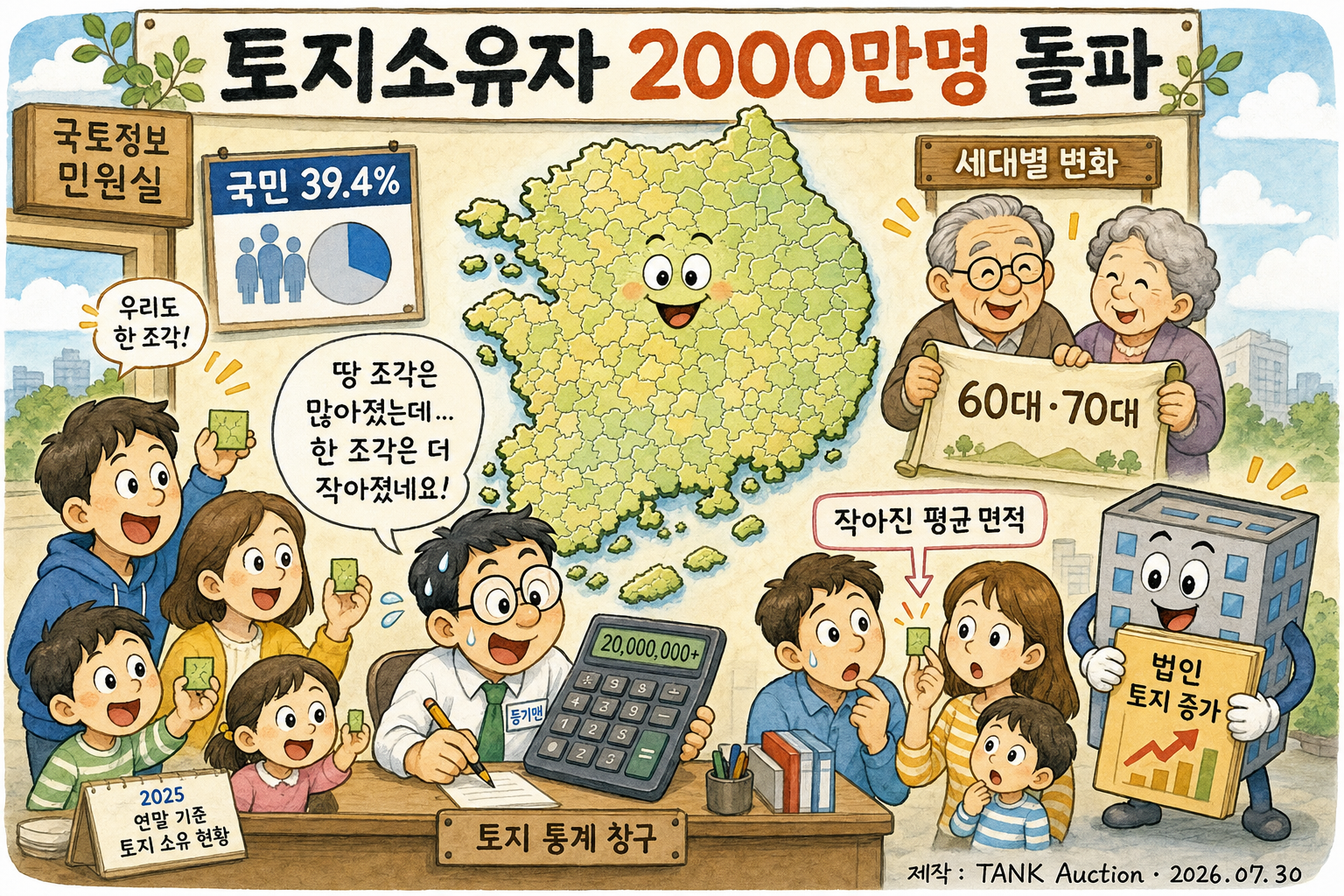 땅 주인은 늘고, 땅 조각은 작아지고