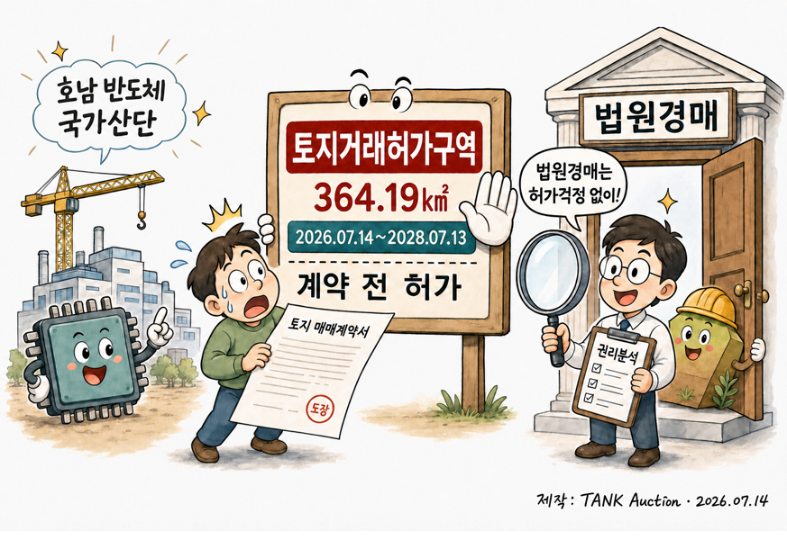 반도체 기대감엔 허가표지판, 경매엔 권리분석 돋보기