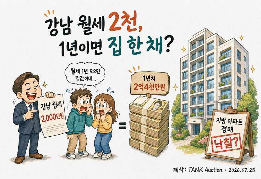 강남 월세 1년이면, 지방 아파트 한 채?